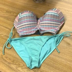 Ambrielle bikini top size D/DD adjustable back paired  OP Med 7/9 bikini Box 7